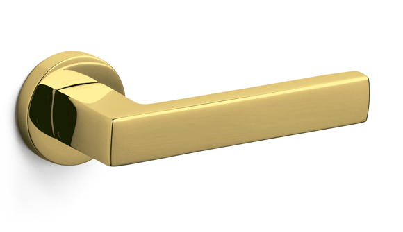 Pair of L. Casini Glossy Gold R door handles