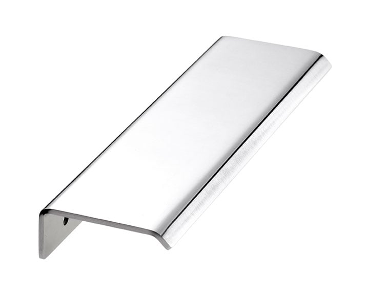 Polished stainless steel edge handle 141 mm