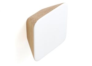 Bouton de meuble brad chêne et blanc