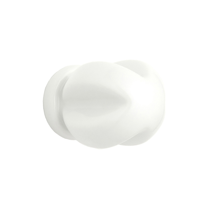 Bouton de meuble Croix Porcelaine Blanc