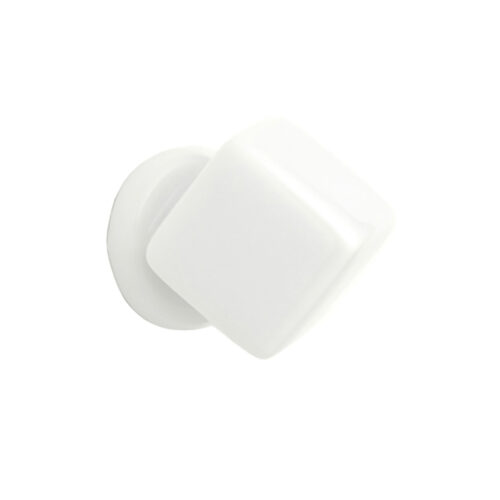 Bouton de meuble Cube Porcelaine Blanc