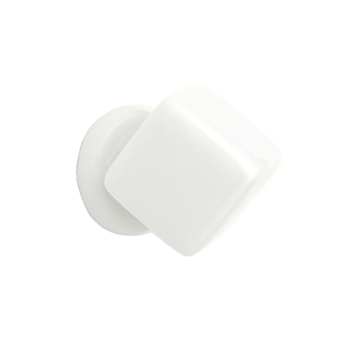 Bouton de meuble Cube Porcelaine Blanc