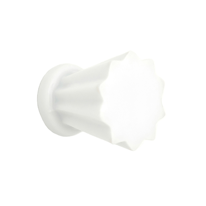 Bouton de meuble Etoile Porcelaine Blanc