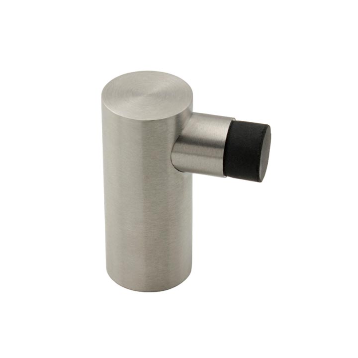 Butée de porte Inox mat 45 mm Coudée