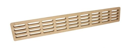 Grille d'aération bois de chêne 80x550mm