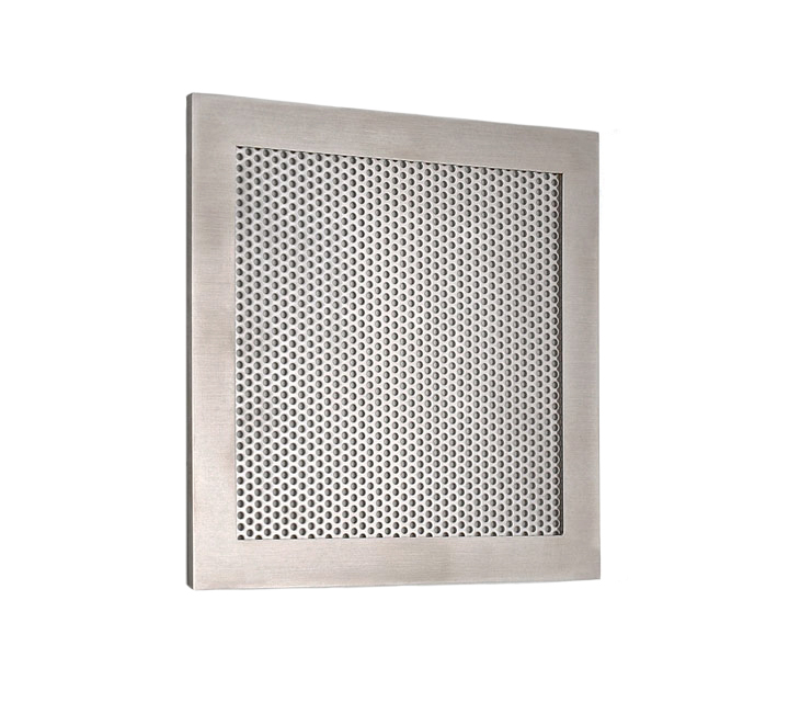 Grille d'aération Carré Dot Inox 150x150 mm