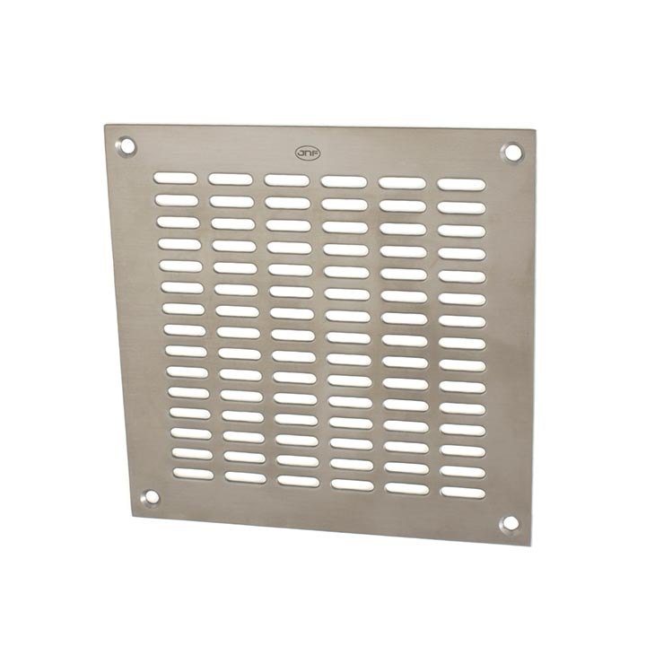 Grille d'aération intérieure Inox Mat 150 x 150 mm