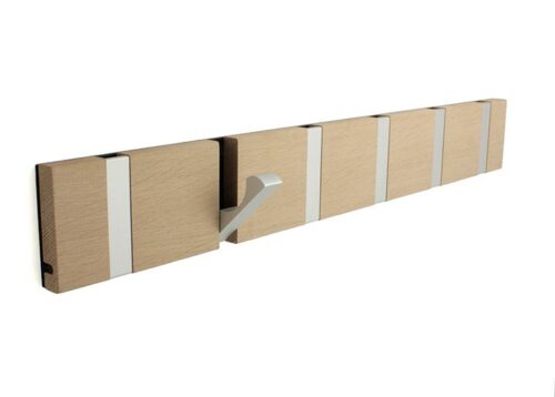 Patère murale Elodie Chêne/chrome Patère murale Elodie Chêne/chrome