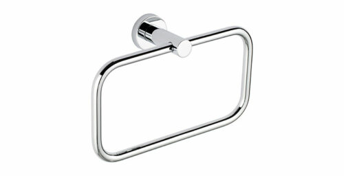 Porte-serviette Anneau Endrick Chrome Brillant Porte-serviette en laiton, finition chromée, 210x150x80 mm.