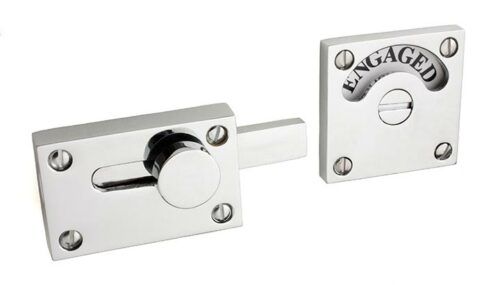 Targette de porte avec Voyant Inox Mat Targette de porte avec Voyant Inox Mat