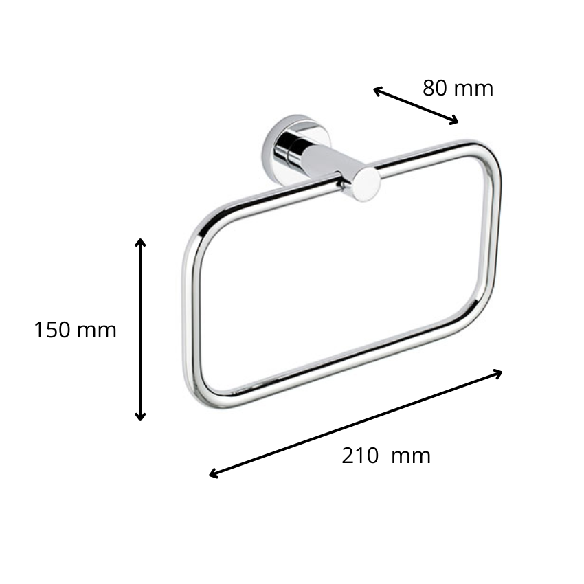 Porte-serviette Anneau Endrick Chrome Brillant