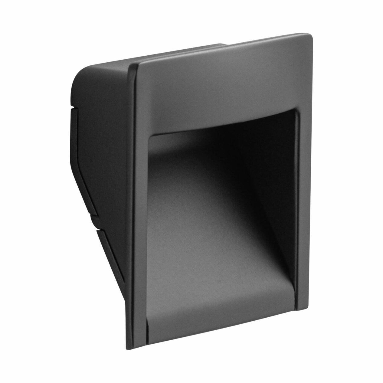 Black square flush-mounted handle