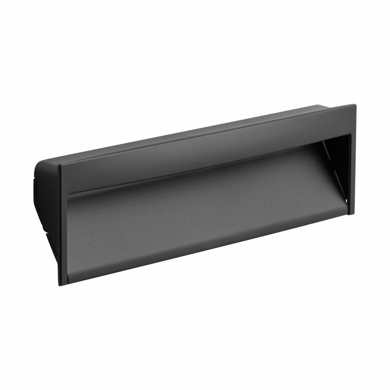 Black rectangle flush-mounted handle