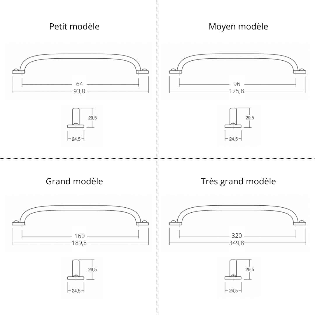 Poignée de meuble Firm Noir texturé