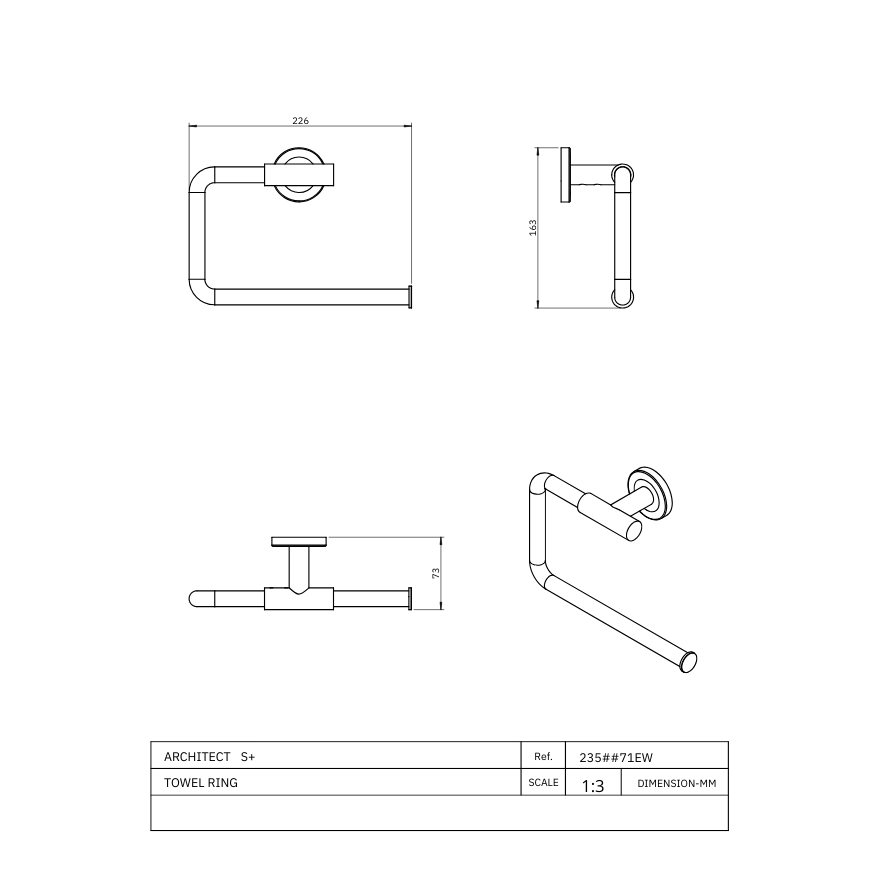 Porte-serviette Anneau Edmé