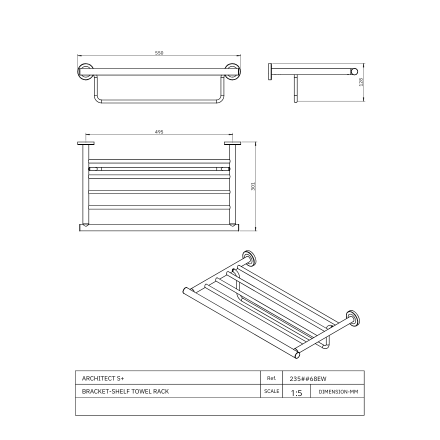 Porte-serviette Tablette Edmé