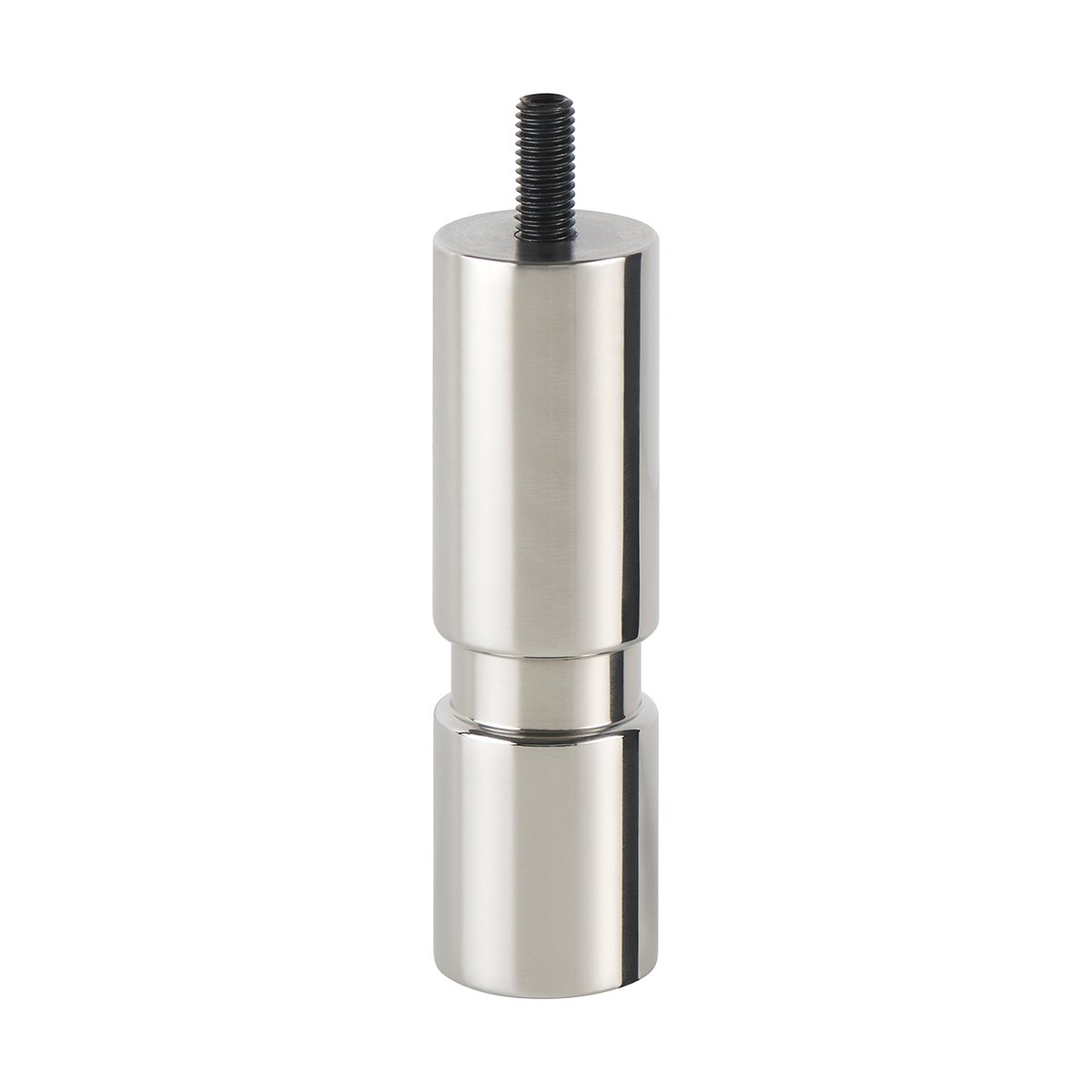 Thelma cylindrical furniture leg 100 mm Polished stainless steel