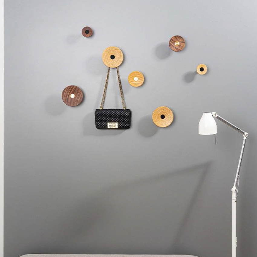 Patère murale Effy Aluminium et Bois