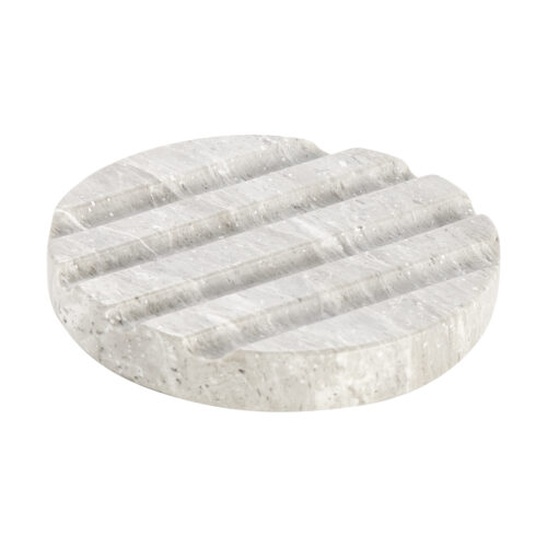 Porte savon rond rainuré Pierre naturelle
