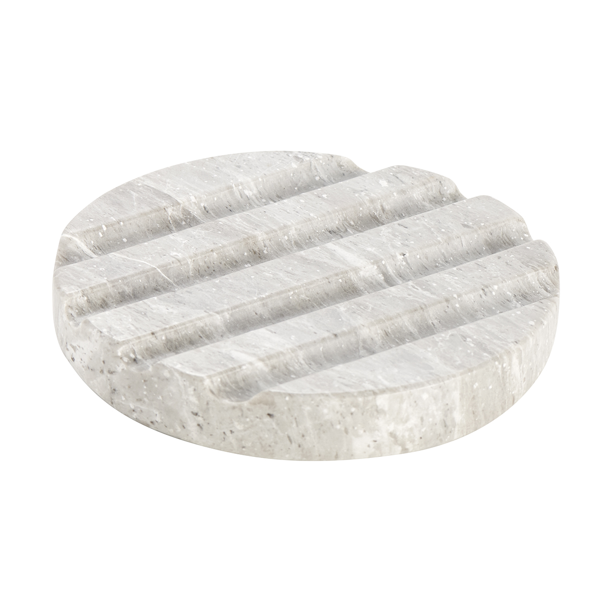 Porte savon rond rainuré Pierre naturelle