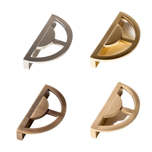 Poignée de meuble Demi-lune Laiton massif Poignée de meuble Demi-lune Laiton massif