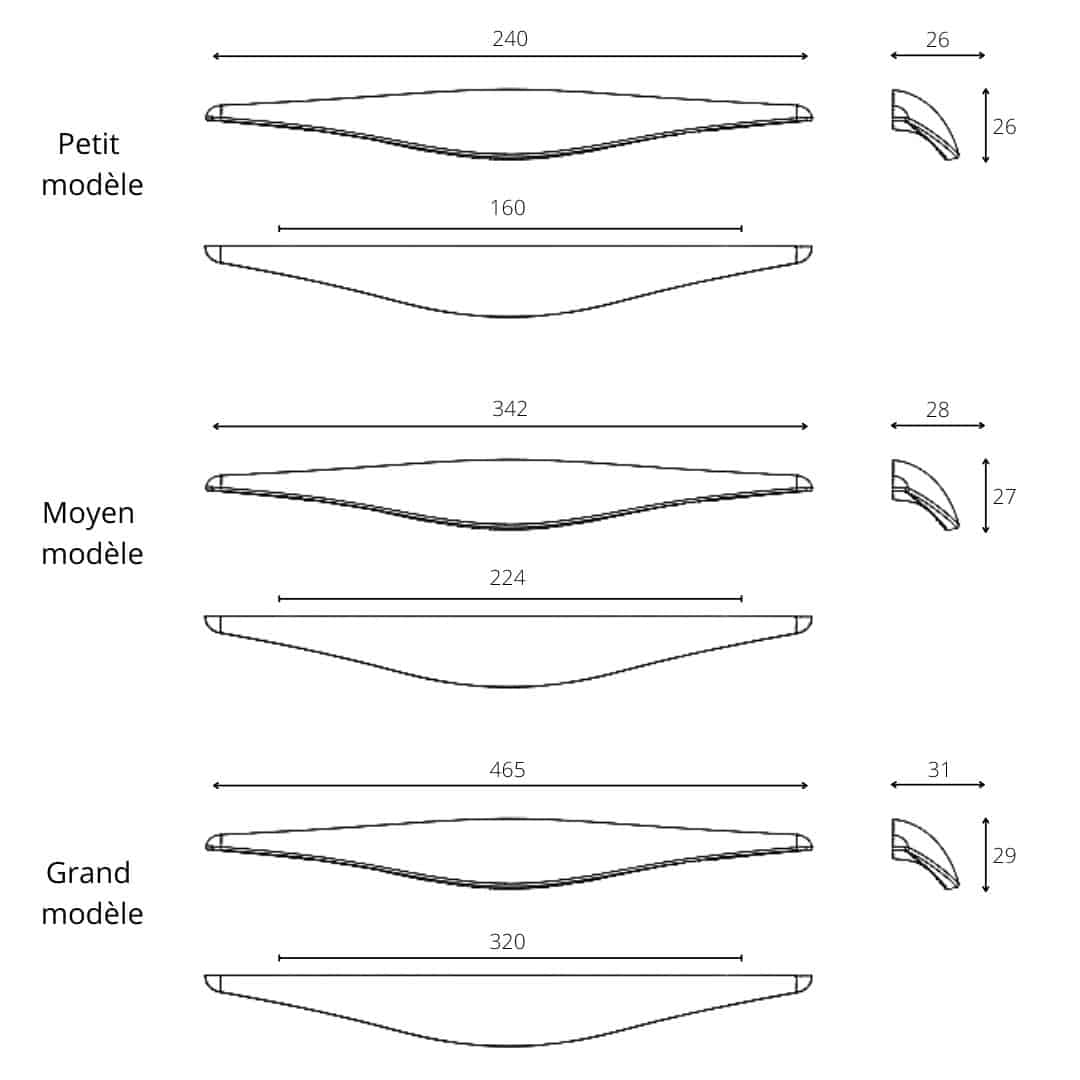 Poignée de meuble Bianca en bois Poignée de meuble Bianca en bois