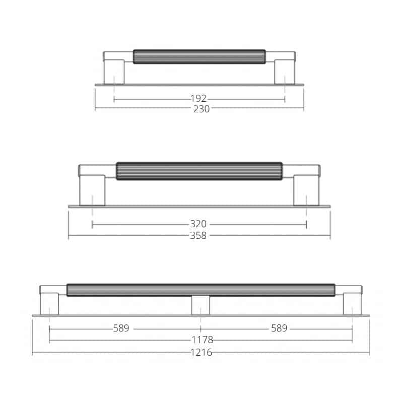 Poignée de meuble Grenade avec plaque