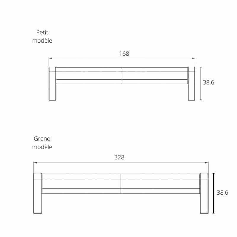 Poignée de meuble Romes bois et Noir mat