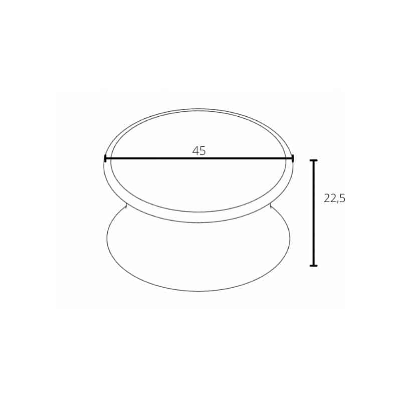 Bouton de meuble Biarritz en Bois schéma biarritz