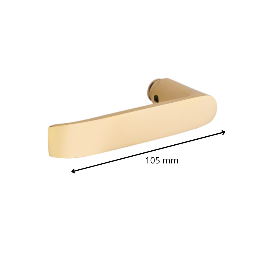 Paire de Poignées de Portes Madeleine Laiton