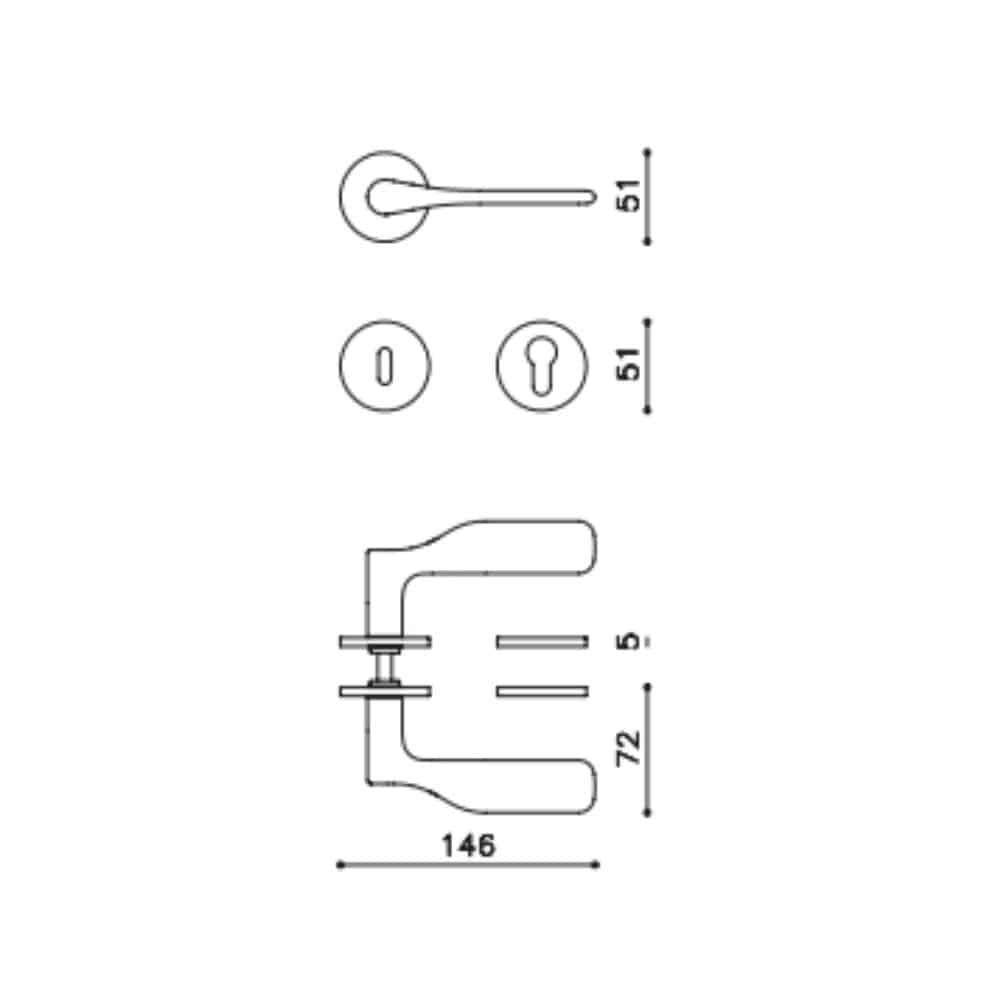 Paire de Poignées de Portes B. Osgerby
