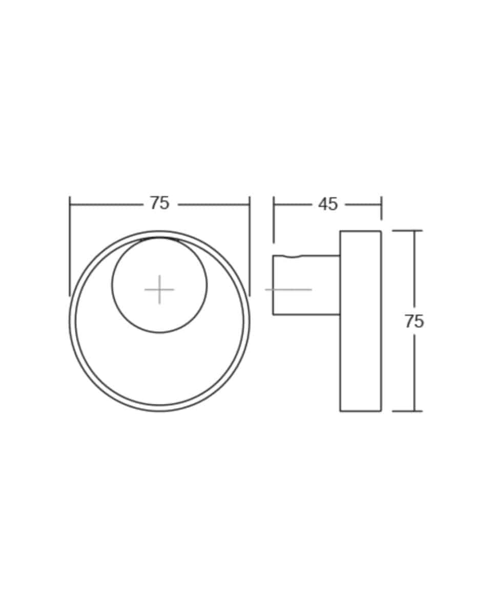 Patère murale Elise ronde