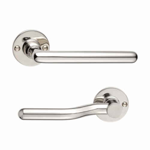 Paire de Poignées de portes Wittgenstein Nickel Brillant Paire de Poignées de portes Wittgenstein Nickel Brillant