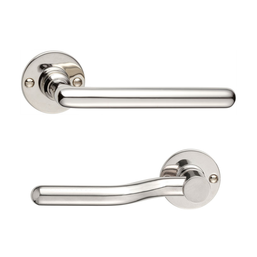 Paire de Poignées de portes Wittgenstein Nickel Brillant