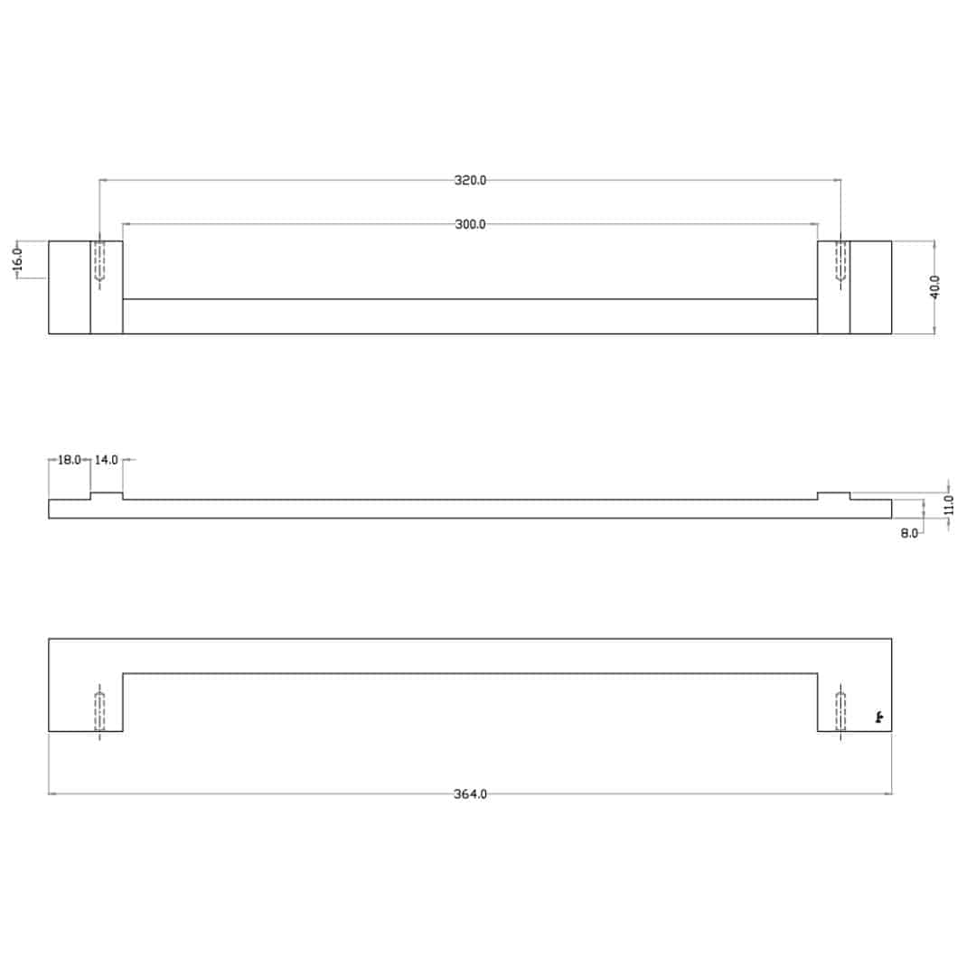 Poignée de meuble Daryl Laiton massif