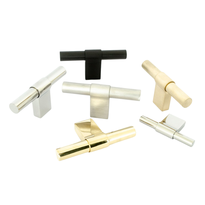 Bouton de meuble T Anna Laiton 12 mm