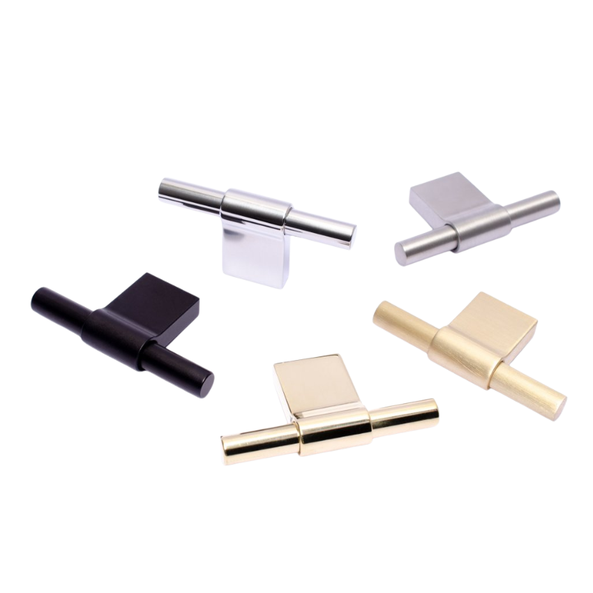 Bouton de meuble T Anna Laiton 8 mm
