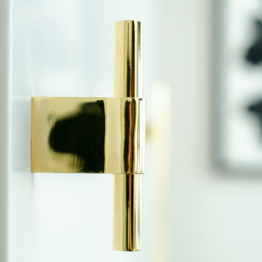 Bouton de meuble T Anna Laiton 8 mm