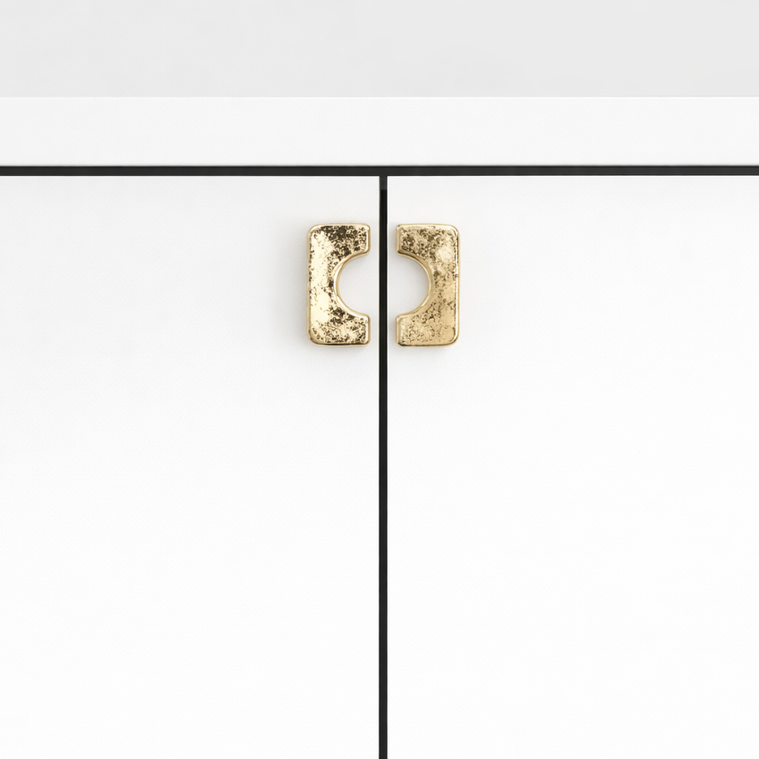 Paire de boutons de meuble Invalides Intra Laiton massif