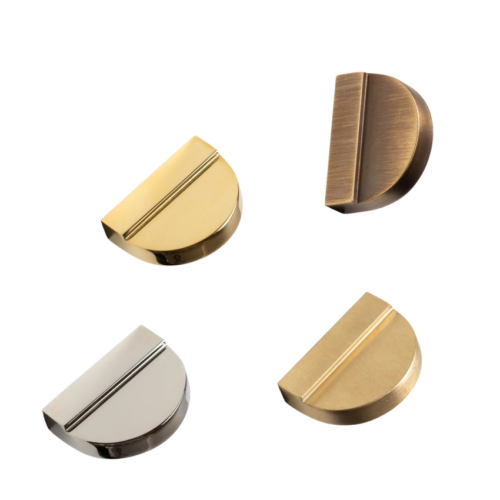 Bouton de meuble Petite demi-lune Laiton massif Bouton de meuble Petite demi-lune Laiton massif