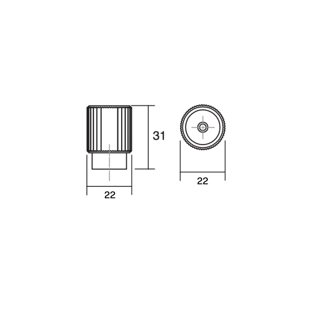 Bouton de meuble Grenade Ø22