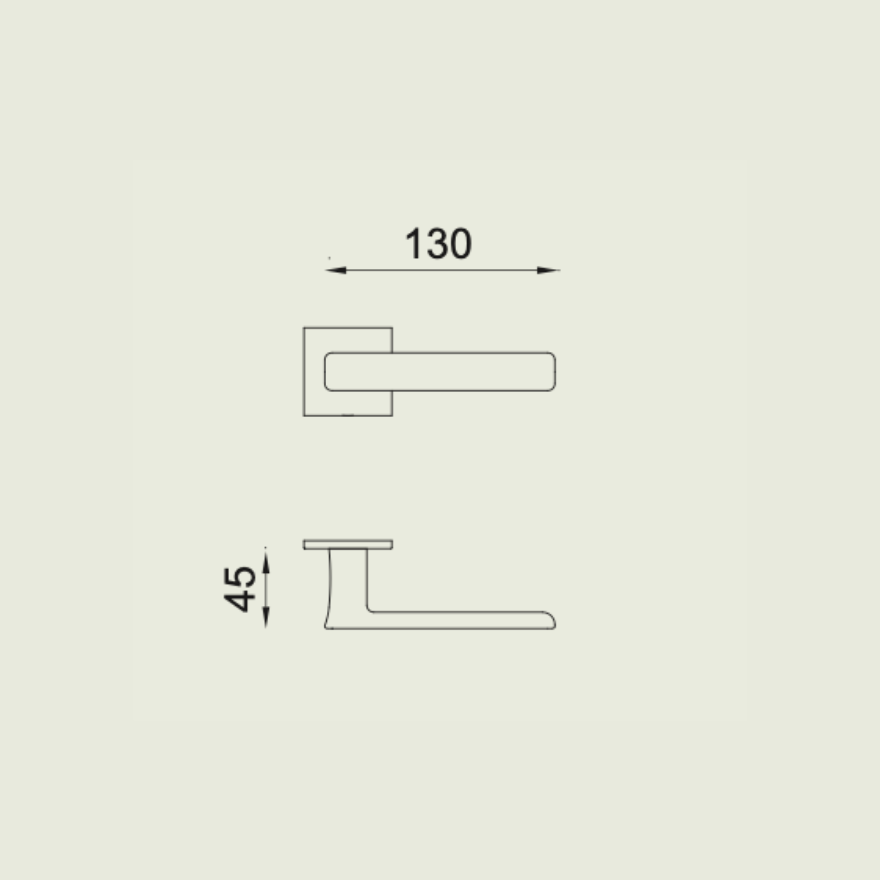 Paire de Poignées de Portes Padiglione M. Carré