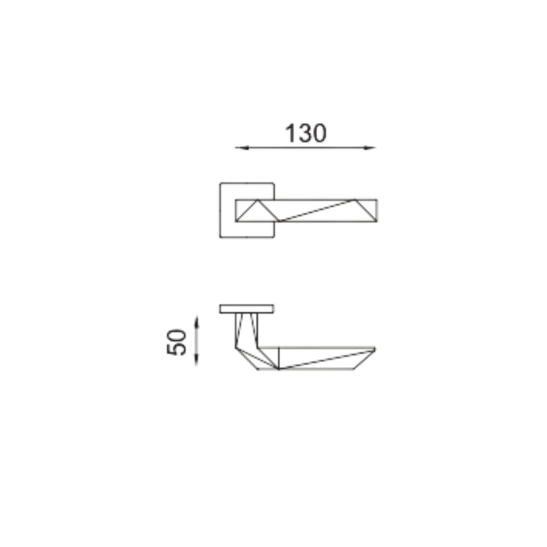 Paire de Poignées de Portes Aviano Carrée