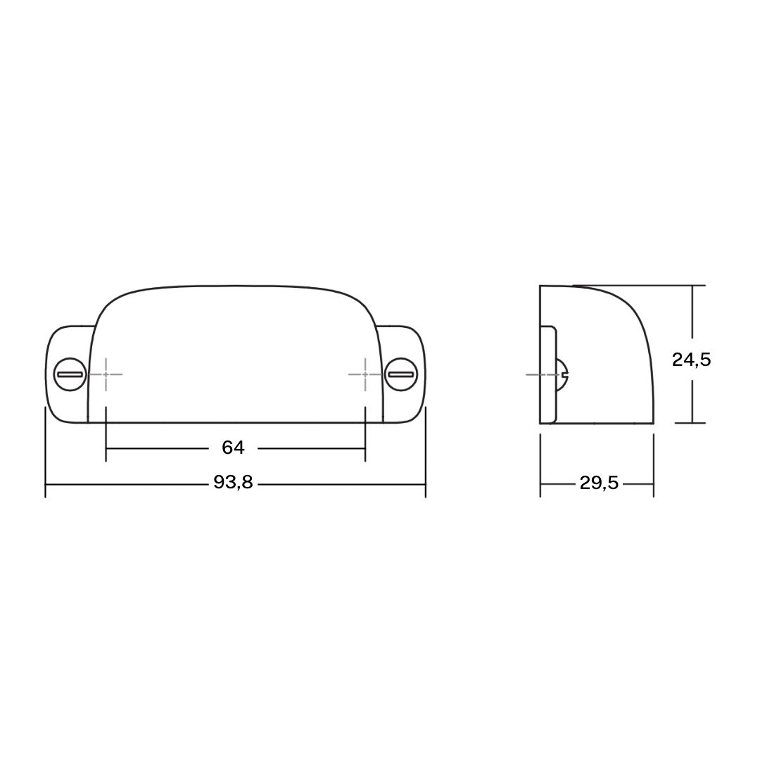 Poignée de meuble Coquille Firm Noir texturé