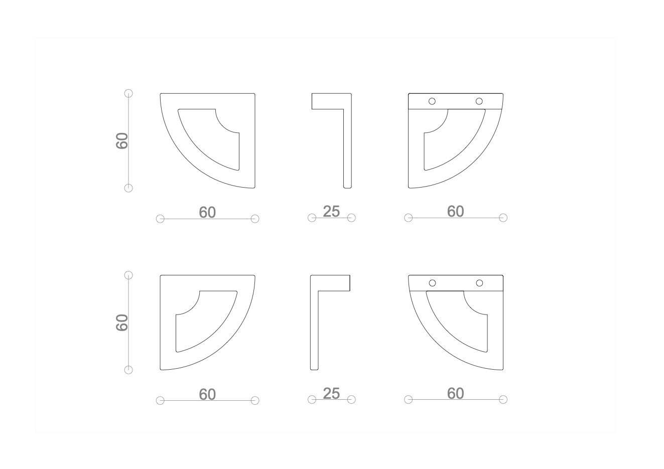 Poignée de meuble Lyra Laiton massif