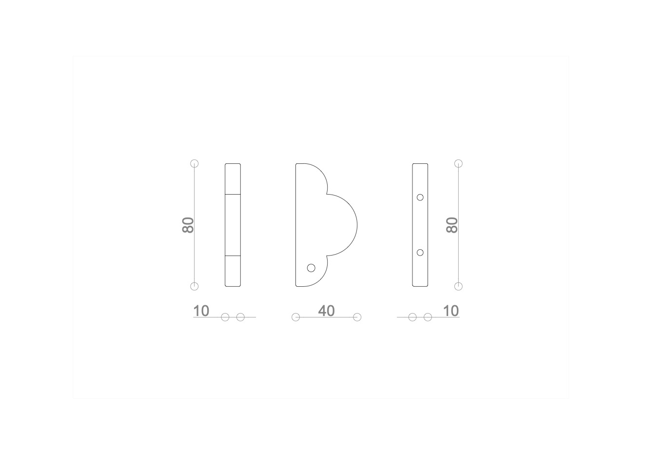 Poignée de meuble Nuage Laiton massif