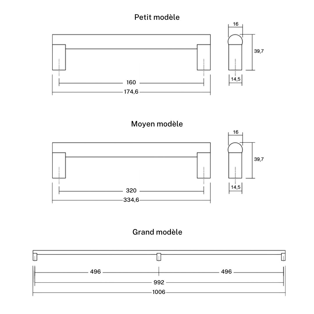 Poignée de meuble Tenerife en bois