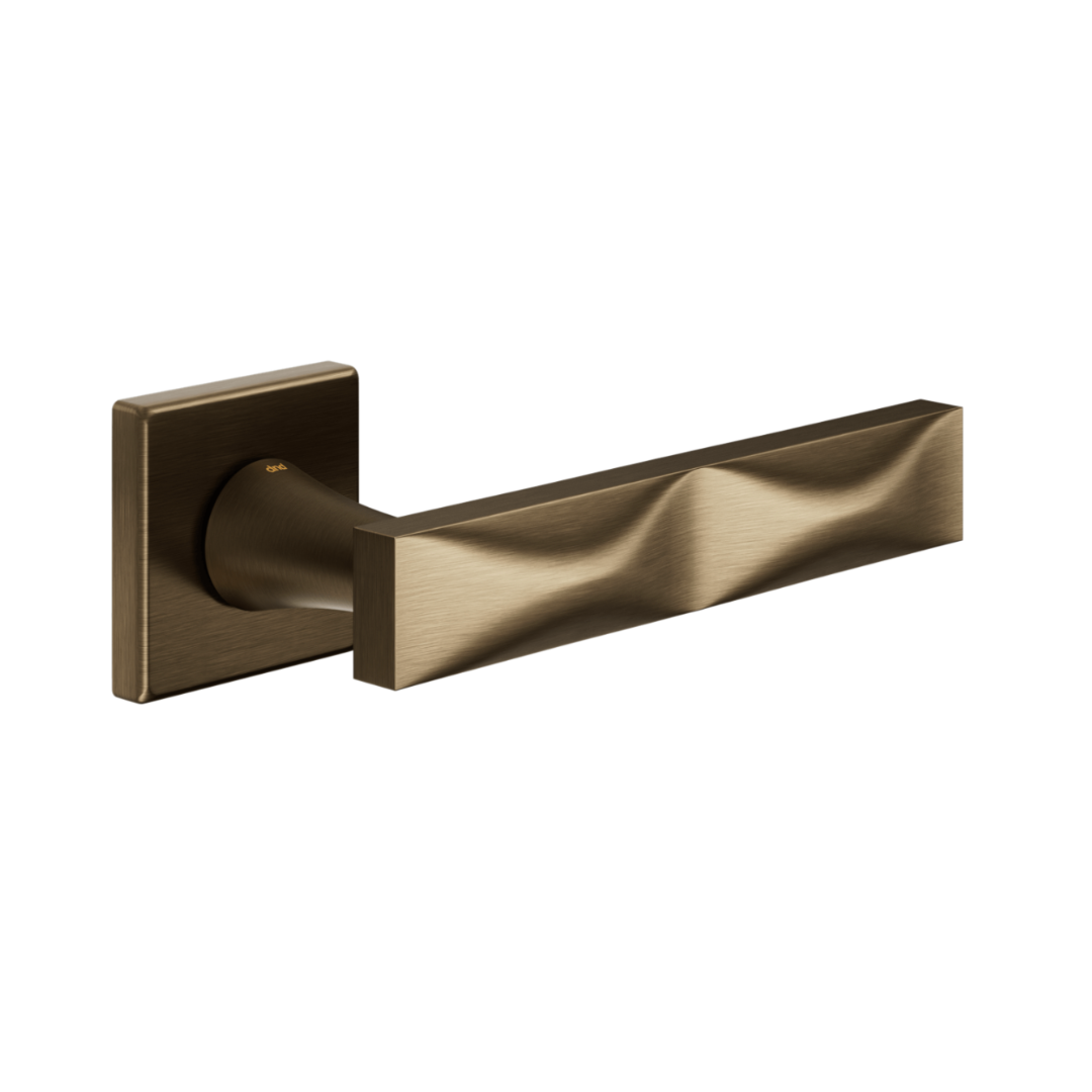 poignée de porte Sike 02 finition bronze farbiqué en laiton moderne et design