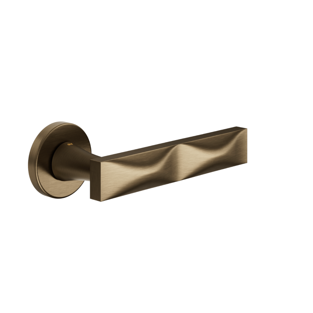 poignée de porte Sike finition bronze farbiqué en laiton moderne et design