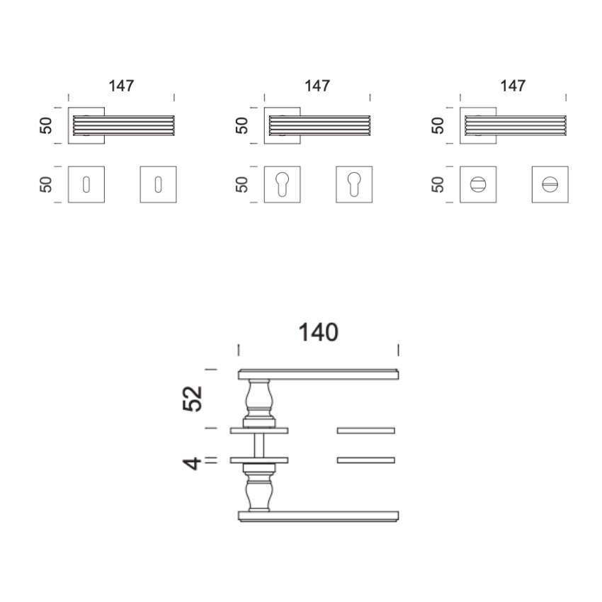 Paire de Poignées de Portes Agrigente 02